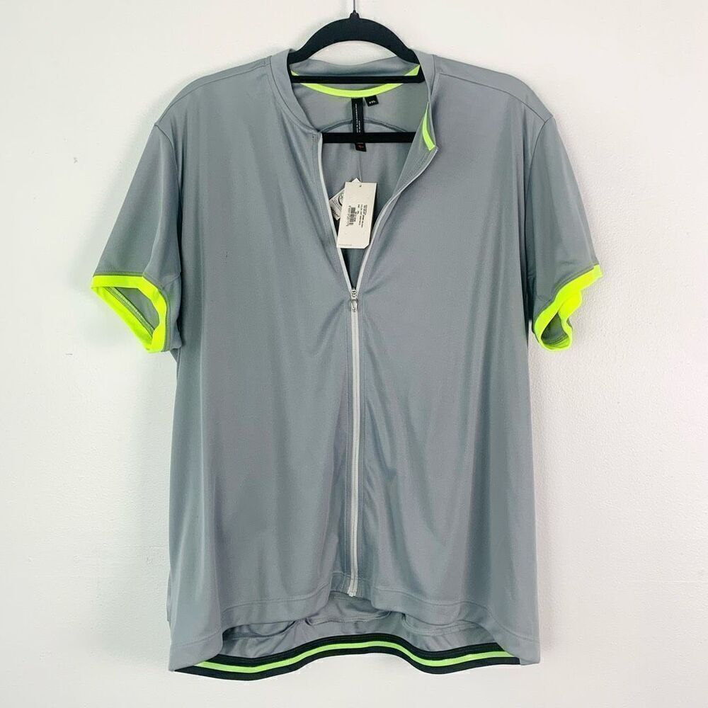 Specialized‎ Cycling Jersey Womens XXL RBX Sport Short Sleeve Gray Hi Vis Yellow